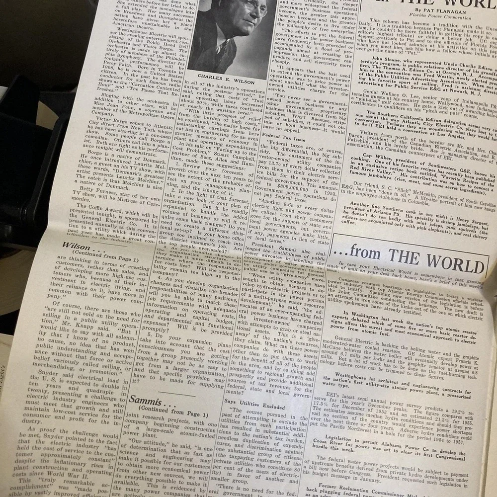 Edison Electric Institute Light's Jubilee 1954 Newspaper Atlantic City Utility